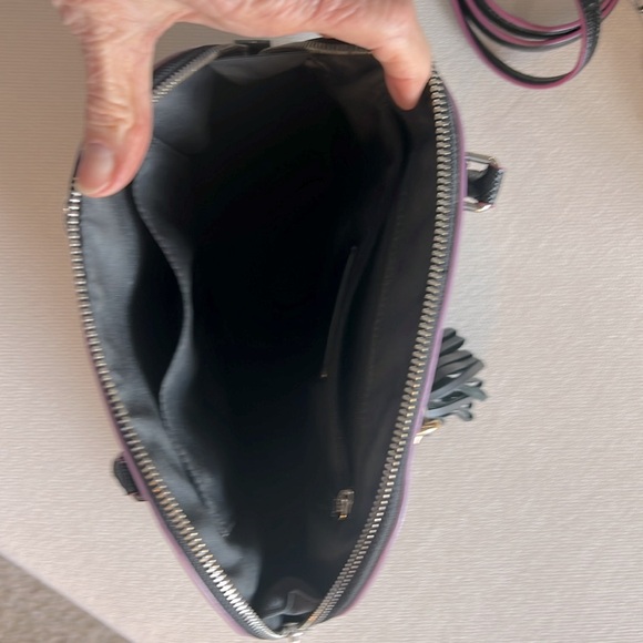 Coach handbag black with pink trim - strap for shoulder bag or hand carry $50 - Picture 2 of 7